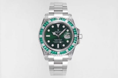 ROF Factory 2024 New Replica Rolex Submariner Rainbow Diamond-set Bezel 40mm Swiss 2836 Watch